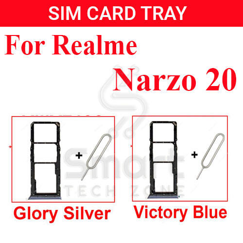 Realme Narzo 20 Sim Tray Micro SD Card Slot with Sim Ejector Pin Replacement Part Replacement Parts Price in Bangladesh - Mobile.com.bd