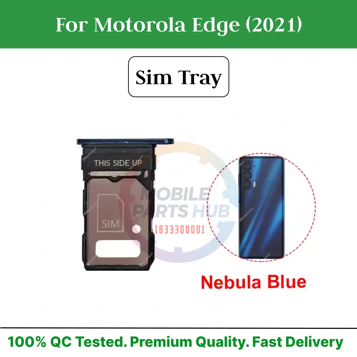 Motorola Edge (2021) Nano Sim Card Tray Holder Sim Adaptor With Free Sim Ejector Pin Replacement Part - Price in Bangladesh