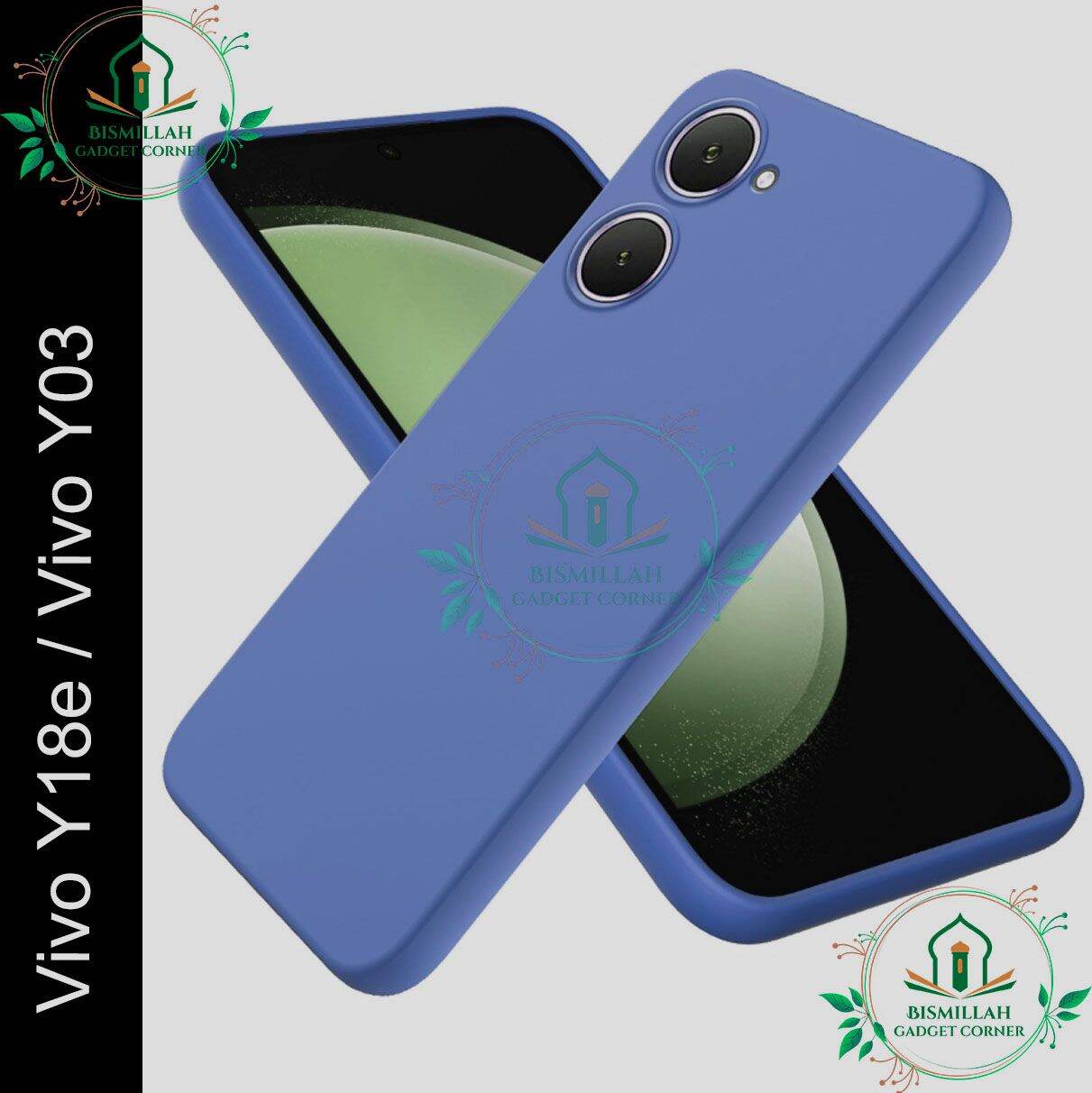 Vivo Premium Liquid Silicone Phone case for Vivo Y18E / vivo Y03 Liquid Silicon Mobile Back Case Soft Silicone Phone Cover Case & Cover Price in Bangladesh - Mobile.com.bd