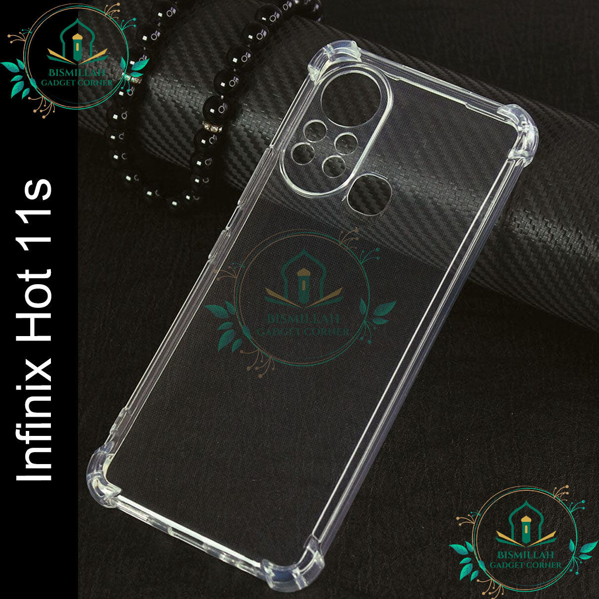 Transparent back cover For Infinix Hot 11S Luxury transparent Protect Back Cover Soft Case