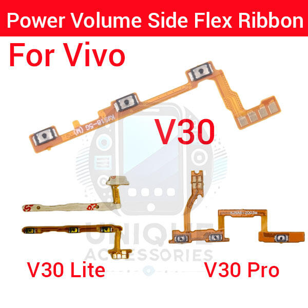 Vivo V30 V30 Pro V30 Lite Power on / off Switch Button Side Volume Up Down Buttons Flex Cable Replacement Parts Flex Cables Price in Bangladesh - Mobile.com.bd