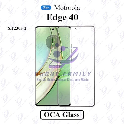 For Motorola Edge 40 XT2303-2 Display Touch Screen Front Glass Lens + Lamination OCA , Not Tempered Glass Protector Oca Glass Price in Bangladesh - Mobile.com.bd