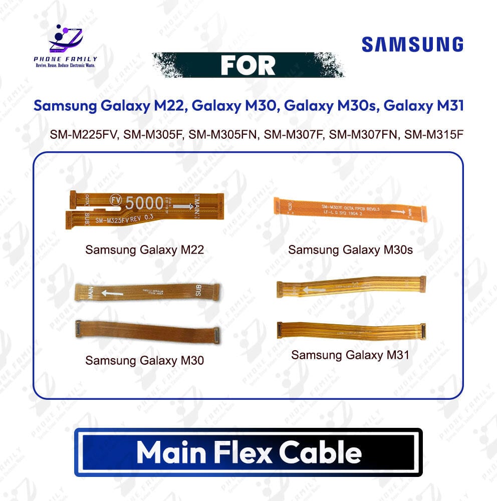 Samsung Galaxy M22, Galaxy M30, Galaxy M30s, Galaxy M31 Main Board Motherboard Connector Flex Cable PCB Board Repair Spare Part Replacement Flex Cable Ribbon Price in Bangladesh - Mobile.com.bd