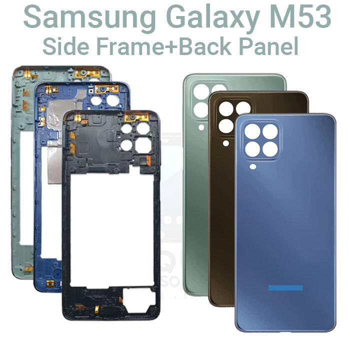 Samsung For Samsung Galaxy M53 Side Frame + Back Panel Housing + Camera Glass Back shell Replacement Spare Parts Back Panels & Housings Price in Bangladesh - Mobile.com.bd