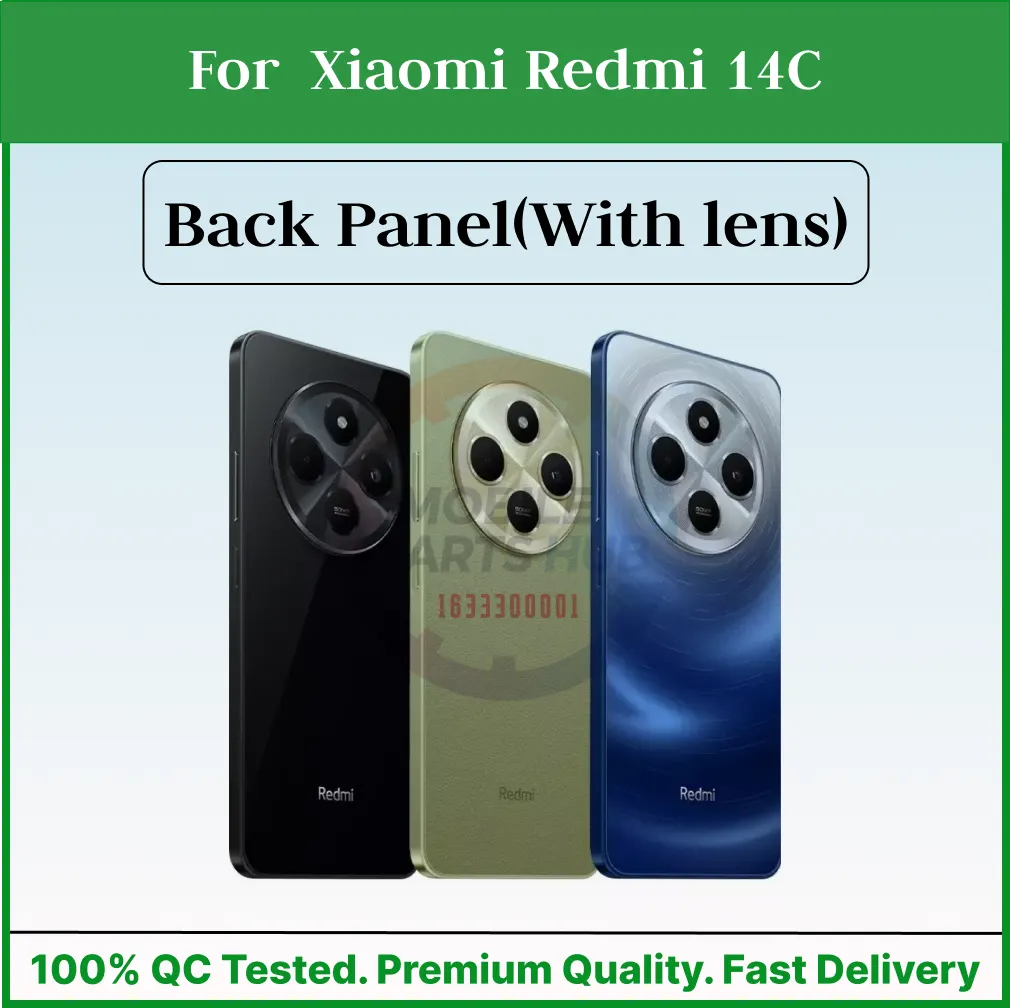 For Xiaomi Redmi 14C Back Panel/Backshell/ Casing + Camera Lens With Logo-All Colors Available Back Panels & Housings Price in Bangladesh - Mobile.com.bd
