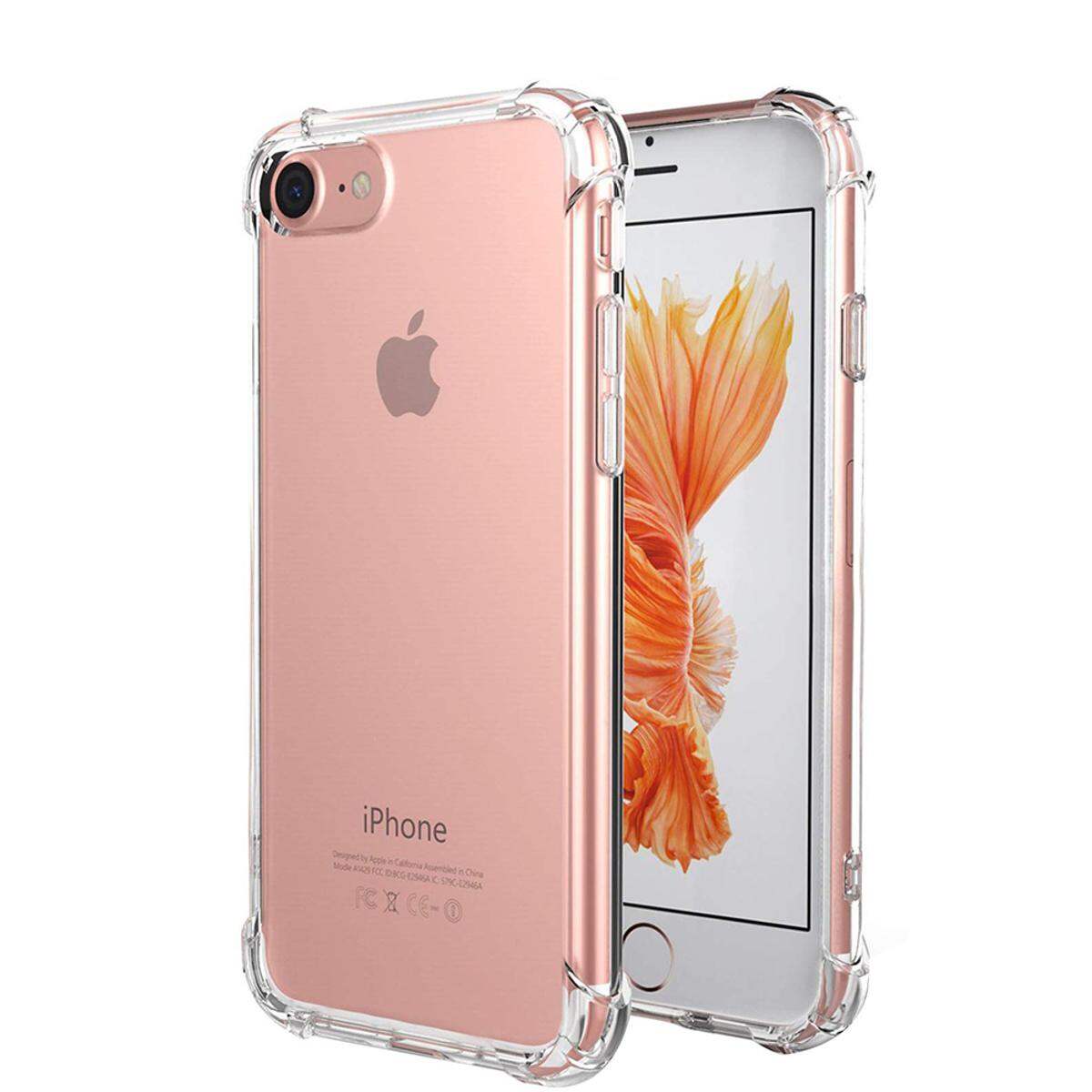 Apple For Iphone 8 ultra Slim Transparent anti shock side bumper corner 4D Crystal clear camera cutting cover Case & Cover Price in Bangladesh - Mobile.com.bd
