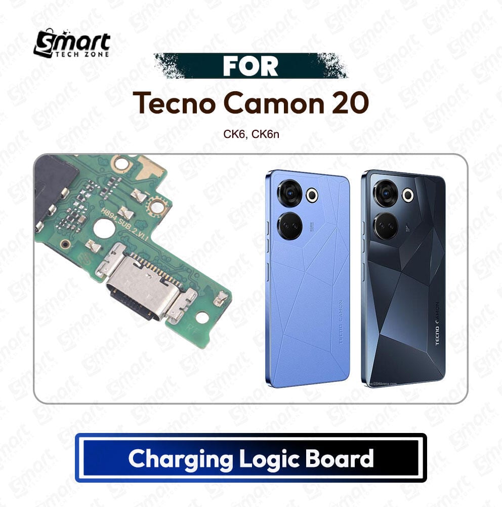 Tecno Camon 20 or 20 Pro Charging Port PCB Sub Board USB Plug Dock Connector Logic Board Repair Spare Part (CK6, CK6n) Charging Logic Board Price in Bangladesh - Mobile.com.bd