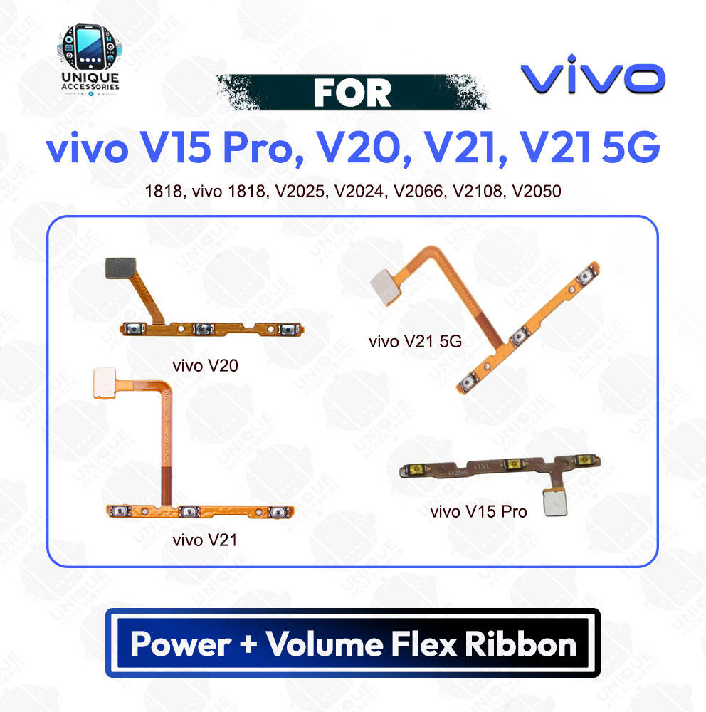 vivo V15 Pro, V20, V21, V21 5G Power Button Volume/On Off Key Flex Cable Replacement Parts Flex Cables Price in Bangladesh - Mobile.com.bd