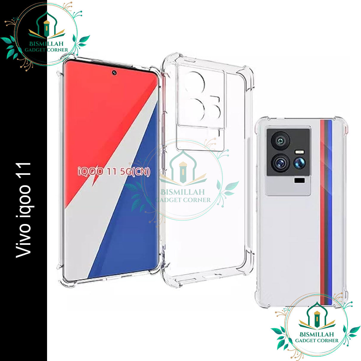 Transparent back cover For vivo iQOO 11 5G Luxury transparent Protect Back Cover Soft Case