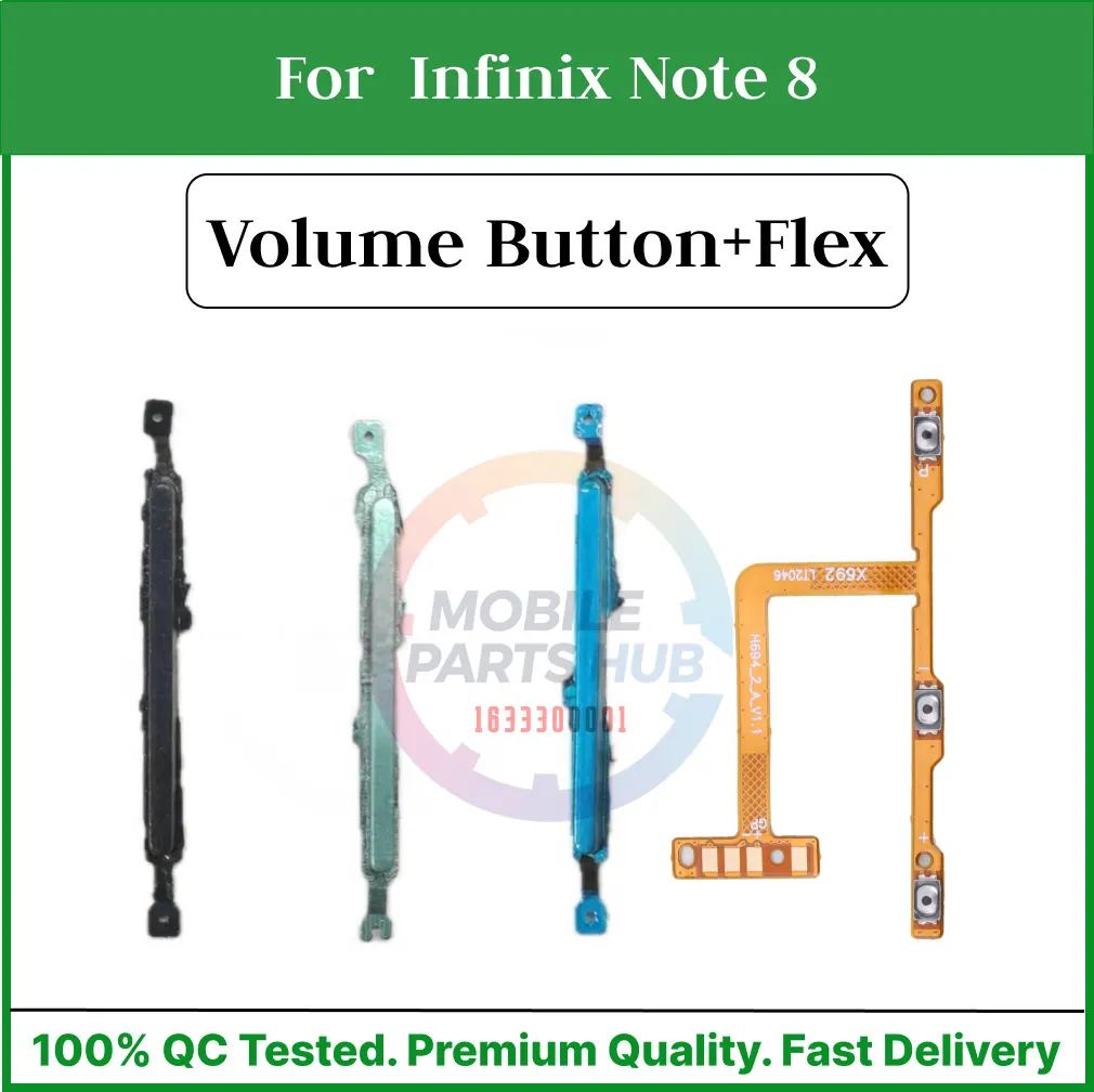  Infinix Note 8 Power on / off Switch Button Side Volume Up Down Buttons +Flex Cable Replacement Parts - Price in Bangladesh
