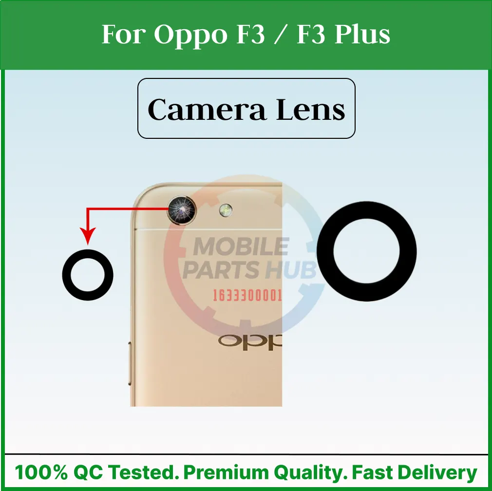 For Oppo F3 / F3 Plus Camera Main Glass Lens Replacement Part (Not Tempered Camera Glass Protector) Mobile Parts & Accessories Price in Bangladesh - Mobile.com.bd
