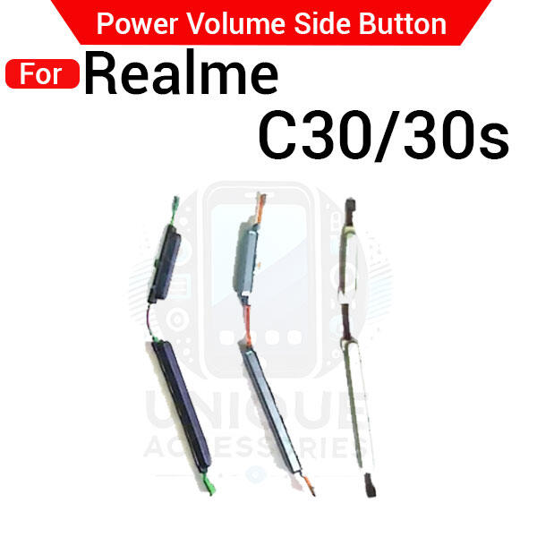 Compatible with Realme C30 C30s External Side Buttons Power On Off + Volume Control Button Outside Side Keys - Price in Bangladesh