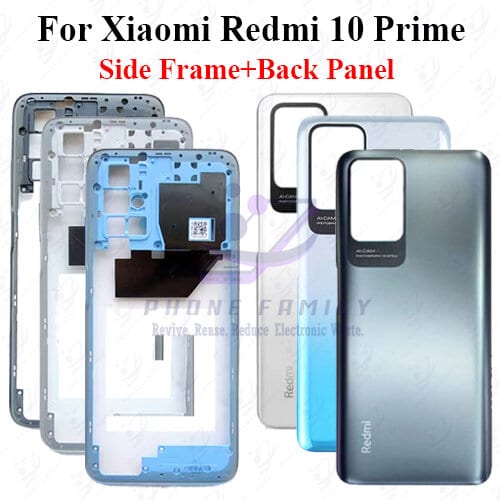 For Xiaomi Redmi 10 Prime Full Body Housing ( Side Frame + Back Panel Without Camera Glass ) - Price in Bangladesh