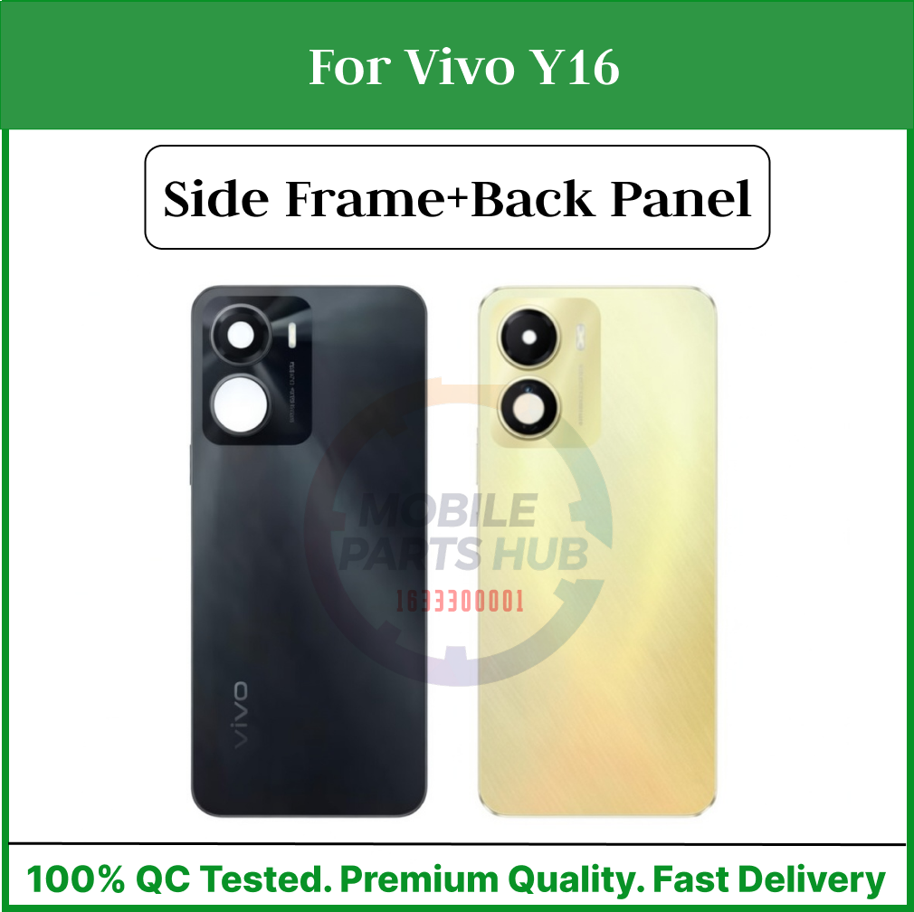Compatible with Vivo Y16 Side Frame and Back Panel + Camera Glass Lens + Outside Key Replacement Part Mobile Parts & Accessories Price in Bangladesh - Mobile.com.bd