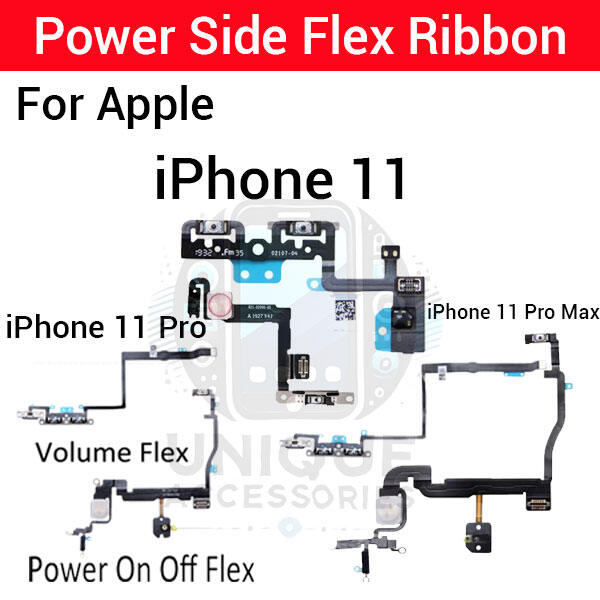 Apple iPhone 11 11 Pro 11 Pro Max Power on / off Switch Button Side Volume Up Down Buttons Flex Cable Replacement Parts Flex Cables Price in Bangladesh - Mobile.com.bd