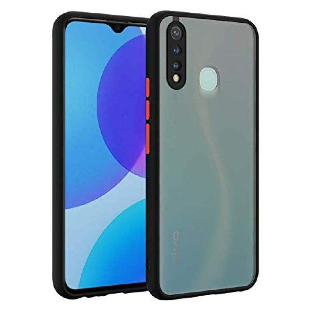 Samsung Galaxy A20s - Luxury Camera Protective Shockproof Matte Frosted and Smoky Transparent Premium Back Cover/ Case