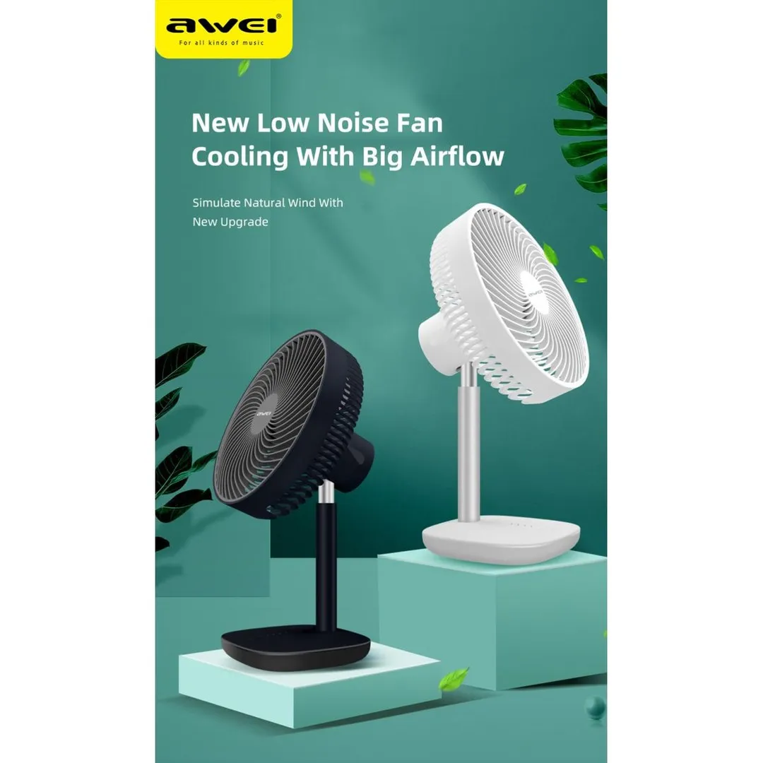 Awei F23 Mini Portable USB Rechargeable Desk Fan Mobile Accessories Price in Bangladesh - Mobile.com.bd
