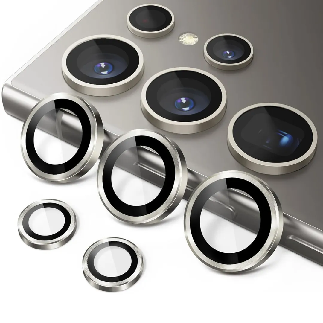 For Samsung Galaxy S24 Ultra 5G 5Pcs Camera Lens Protector Rings Aluminum+Tempered Glass Scratch Resistant Phone Cases & Covers Price in Bangladesh - Mobile.com.bd