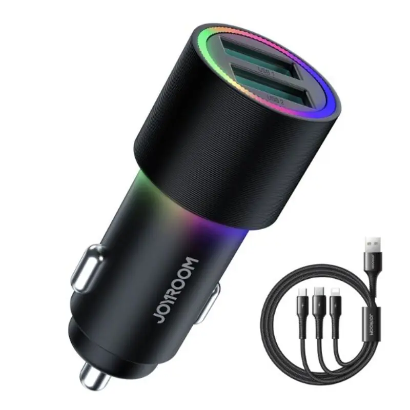 Joyroom JR-CL10 4.8A Dual-port (USB) Car Charger Cable & Adapters Price in Bangladesh - Mobile.com.bd