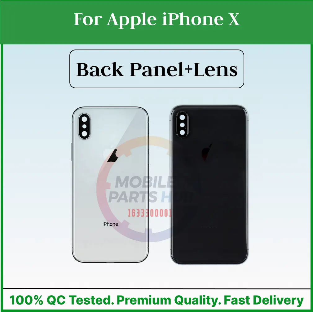 For Apple iPhone X Back Panel/Backshell/ Casing +Camera Lens With Logo-All Colors Available Back Panels & Housings Price in Bangladesh - Mobile.com.bd