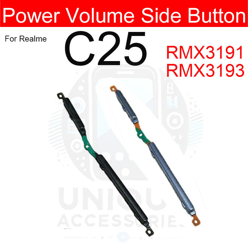 Realme Compatible with Realme C25 External Side Buttons Power On Off + Volume Control Button Outside Side Keys Buttons & Key Parts Price in Bangladesh - Mobile.com.bd
