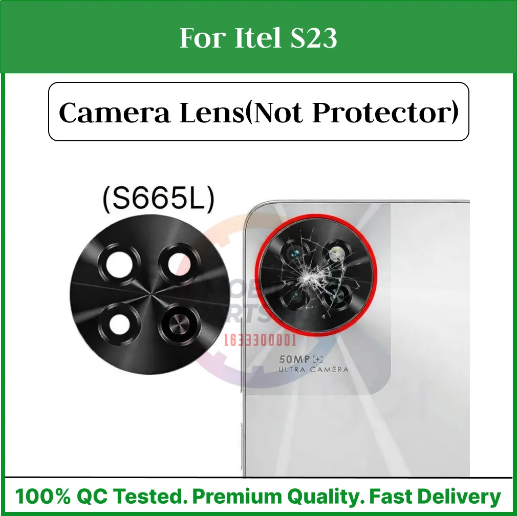 Camera Main Glass Lens for Itel S23  Replacement Part (Not Tempered Camera Glass Protector) Mobile Parts & Accessories Price in Bangladesh - Mobile.com.bd