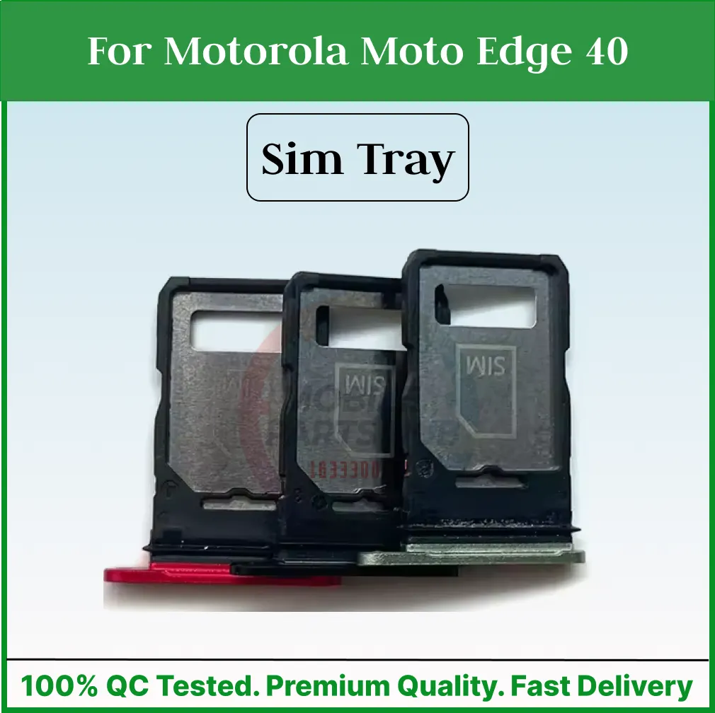 For Motorola Moto Edge 40 Sim Tray Micro SD Card Slot with Sim Ejector Pin Replacement Parts Sim Trays & Ejector Pins Price in Bangladesh - Mobile.com.bd