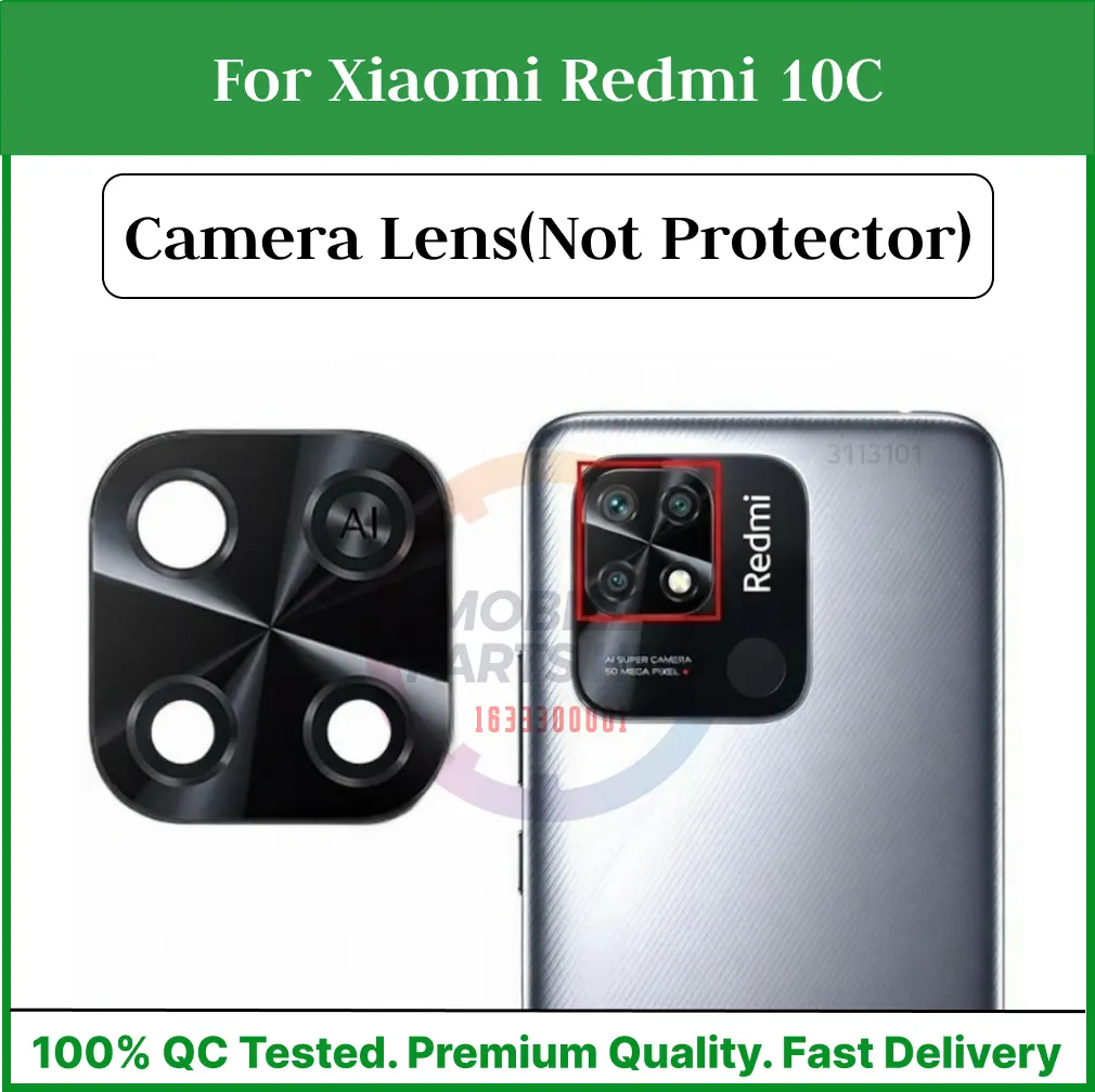 Camera Main Glass Lens for Xiaomi Redmi 10C Replacement Part (Not Tempered Camera Glass Protector) - Price in Bangladesh