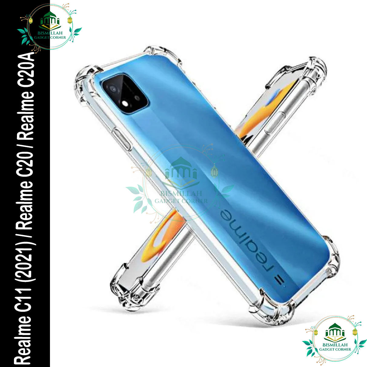 Transparent back cover For Realme C11 (2021) / Realme C20 / Realme C20A Luxury transparent Protect Back Cover Soft Case