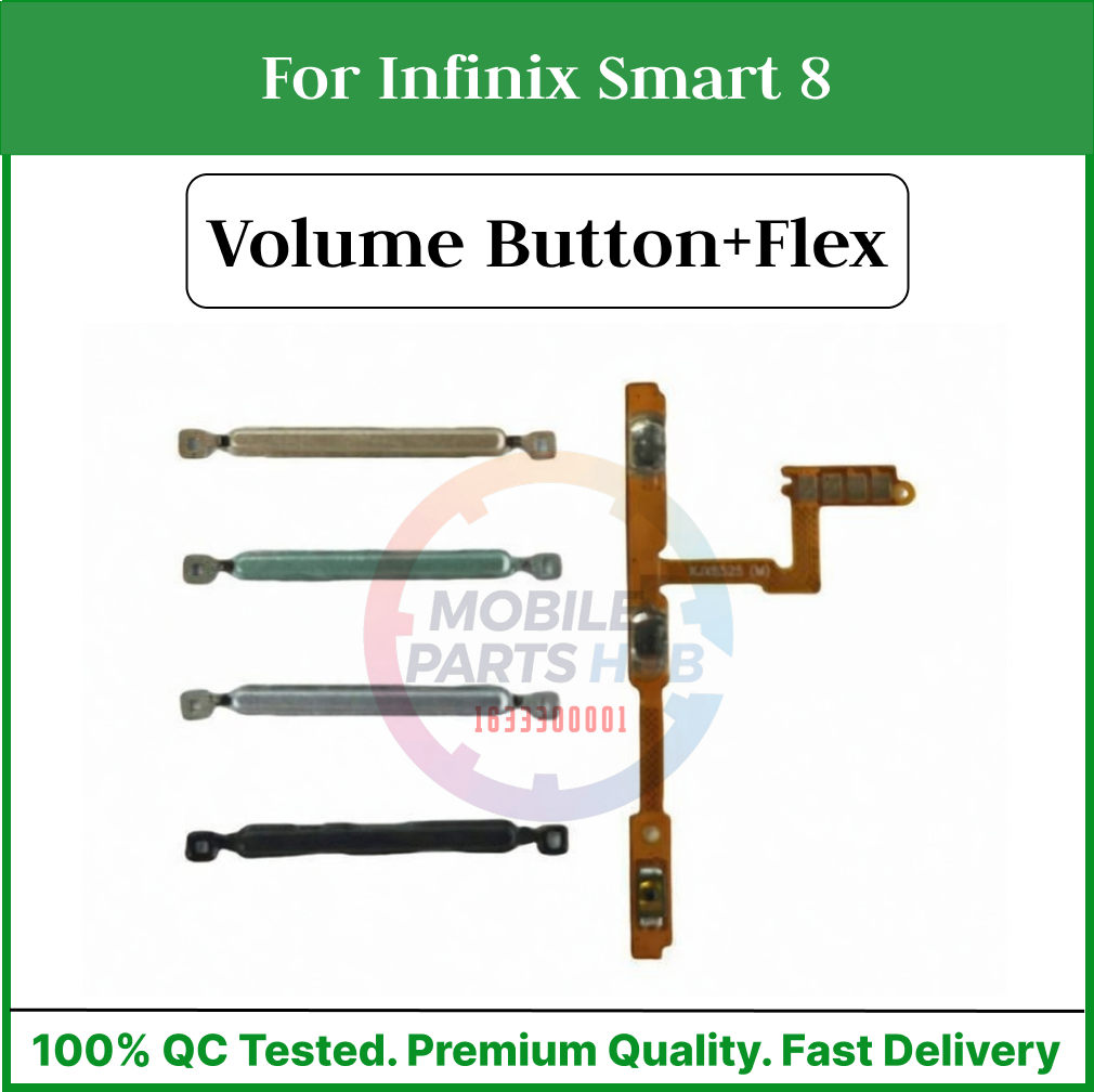 Infinix Smart 8   Power on / off Switch Button Side Volume Up Down Buttons +Flex Cable Replacement Parts Mobile Parts & Accessories Price in Bangladesh - Mobile.com.bd