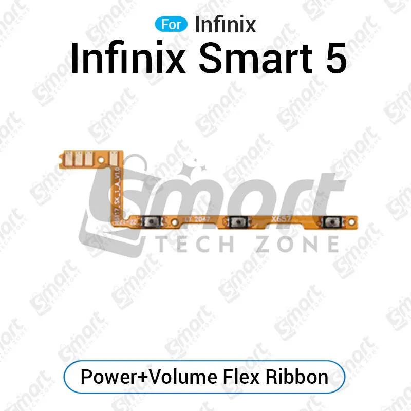 Infinix Smart 5 Power On/Off Switch Button Side Volume Up Down Buttons Flex Cable Replacement Parts (Wholesale) Flex Cables Price in Bangladesh - Mobile.com.bd
