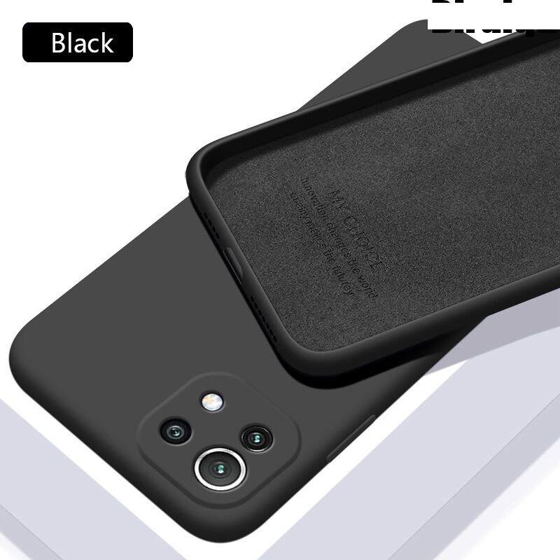For Xiaomi Mi 11 Lite / Xiaomi Mi 11 Lite NE 5G Heavy strong Liquid Silicone Soft Gel Rubber Shockproof Cover