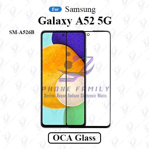 For Samsung Galaxy A52 5G SM-A526B LCD Display Touch Screen Front Glass Lens + Lamination OCA , Not Tempered Glass Protector Oca Glass Price in Bangladesh - Mobile.com.bd