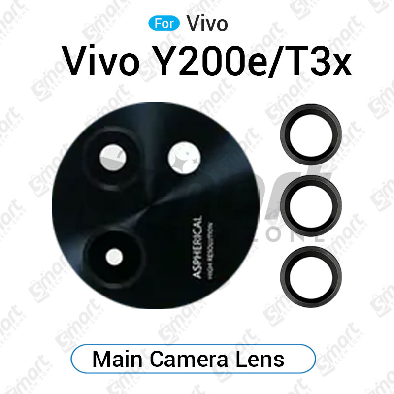 Vivo Main Camera Glass / Lens For Vivo T3x Y200e Replacement Part (Not Tempered Camera Glass Protector) Screen & Lens Protectors Price in Bangladesh - Mobile.com.bd
