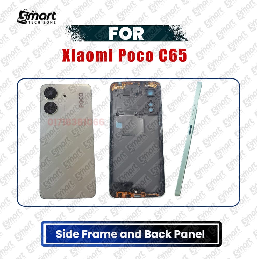 For Xiaomi Poco C65 Back Panel/Backshell/ Casing With Logo + Lens-All Colors Available Price in Bangladesh - Mobile.com.bd