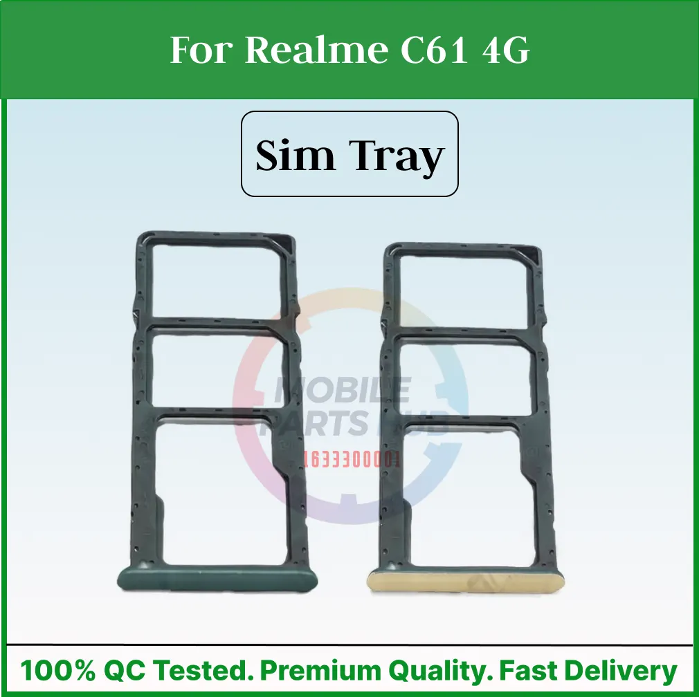 For Realme C61 4G Sim Tray Micro SD Card Slot with Sim Ejector Pin Replacement Parts Sim Trays & Ejector Pins Price in Bangladesh - Mobile.com.bd
