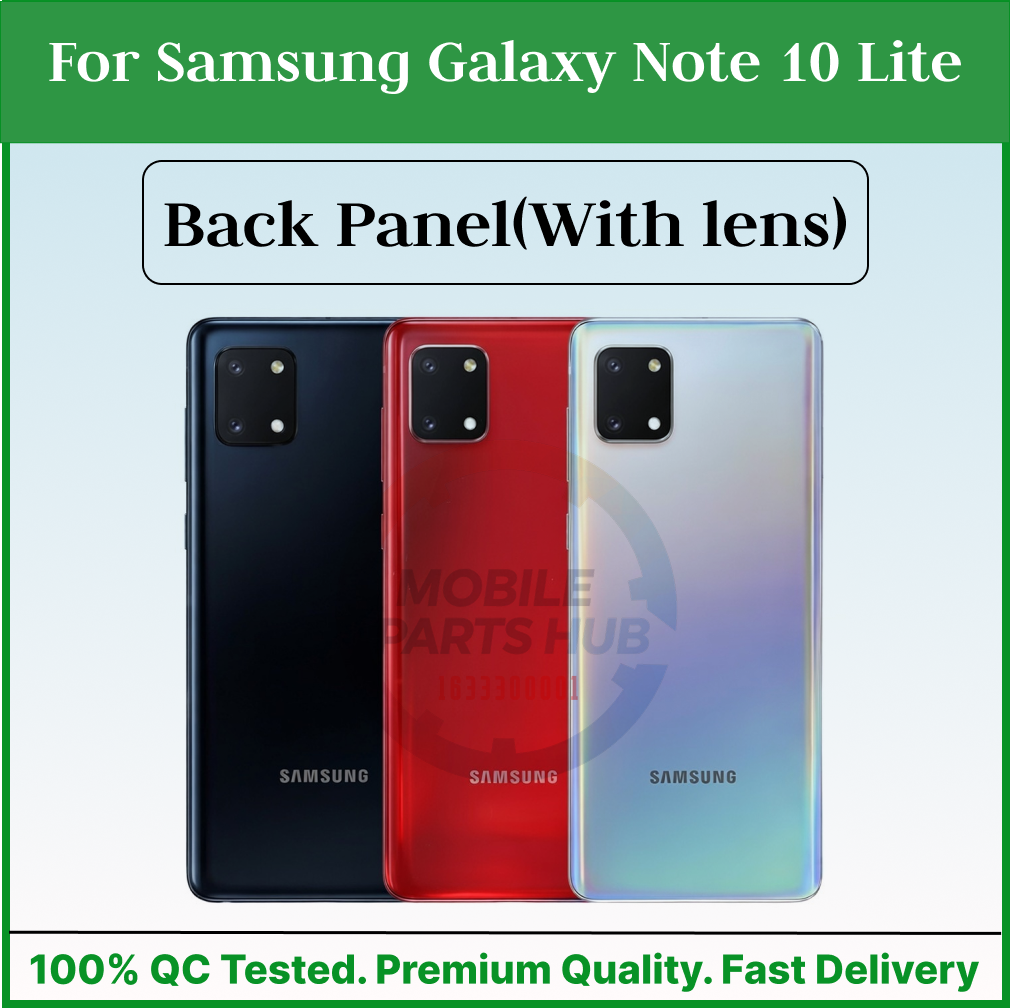 For Samsung Galaxy Note 10 Lite Back Panel/Backshell/ Casing +Camera Lens With Logo-All Colors Available