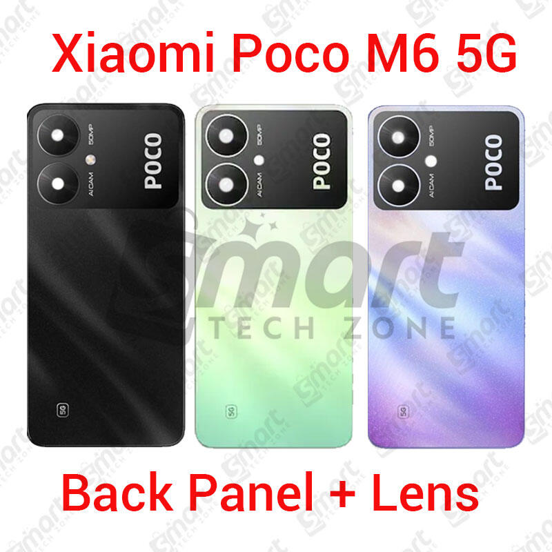 Xiaomi For Xiaomi Poco M6 Back Panel/ Backshell/ Camera Lens Casing Logo-All Colors Available Back Panels & Housings Price in Bangladesh - Mobile.com.bd