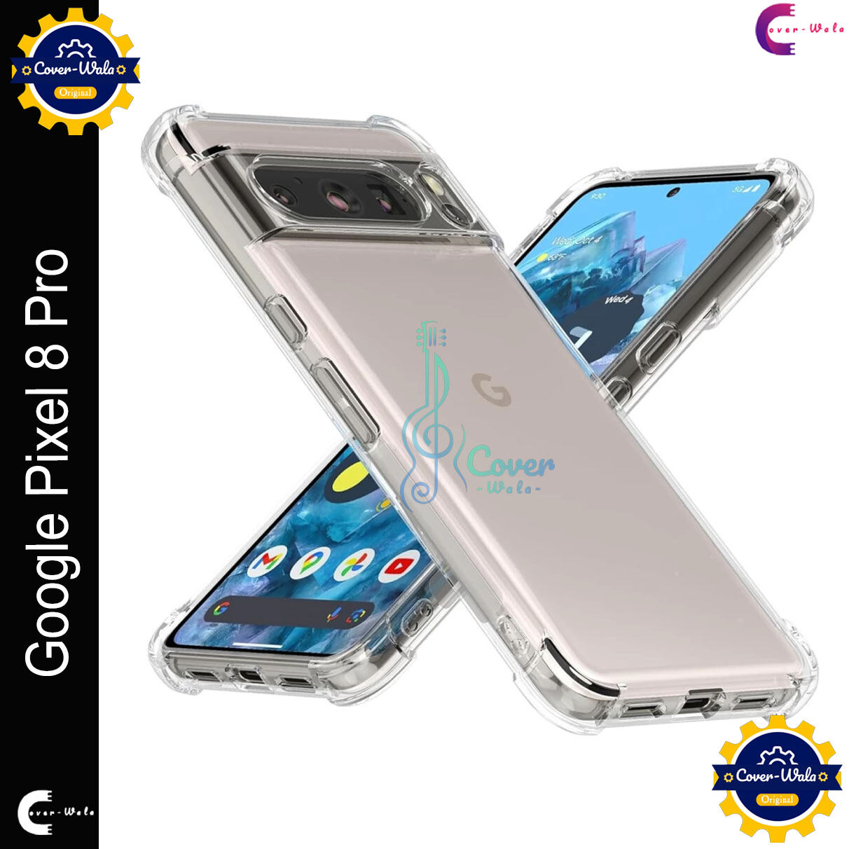 Transparent back cover For Google Pixel 8 Pro 5G Luxury transparent Protect Back Cover Soft Case