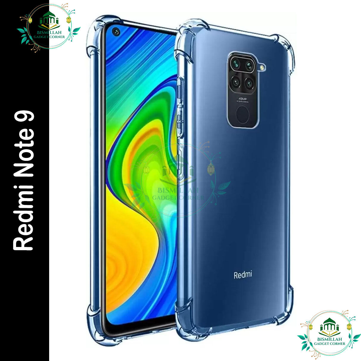 Transparent back cover For Xiaomi Redmi Note 9 Luxury transparent Protect Back Cover Soft Case