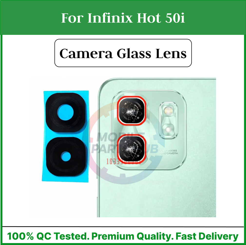 Camera Main Glass Lens for Infinix Hot 50i  Replacement Part (Not Tempered Camera Glass Protector) Mobile Parts & Accessories Price in Bangladesh - Mobile.com.bd