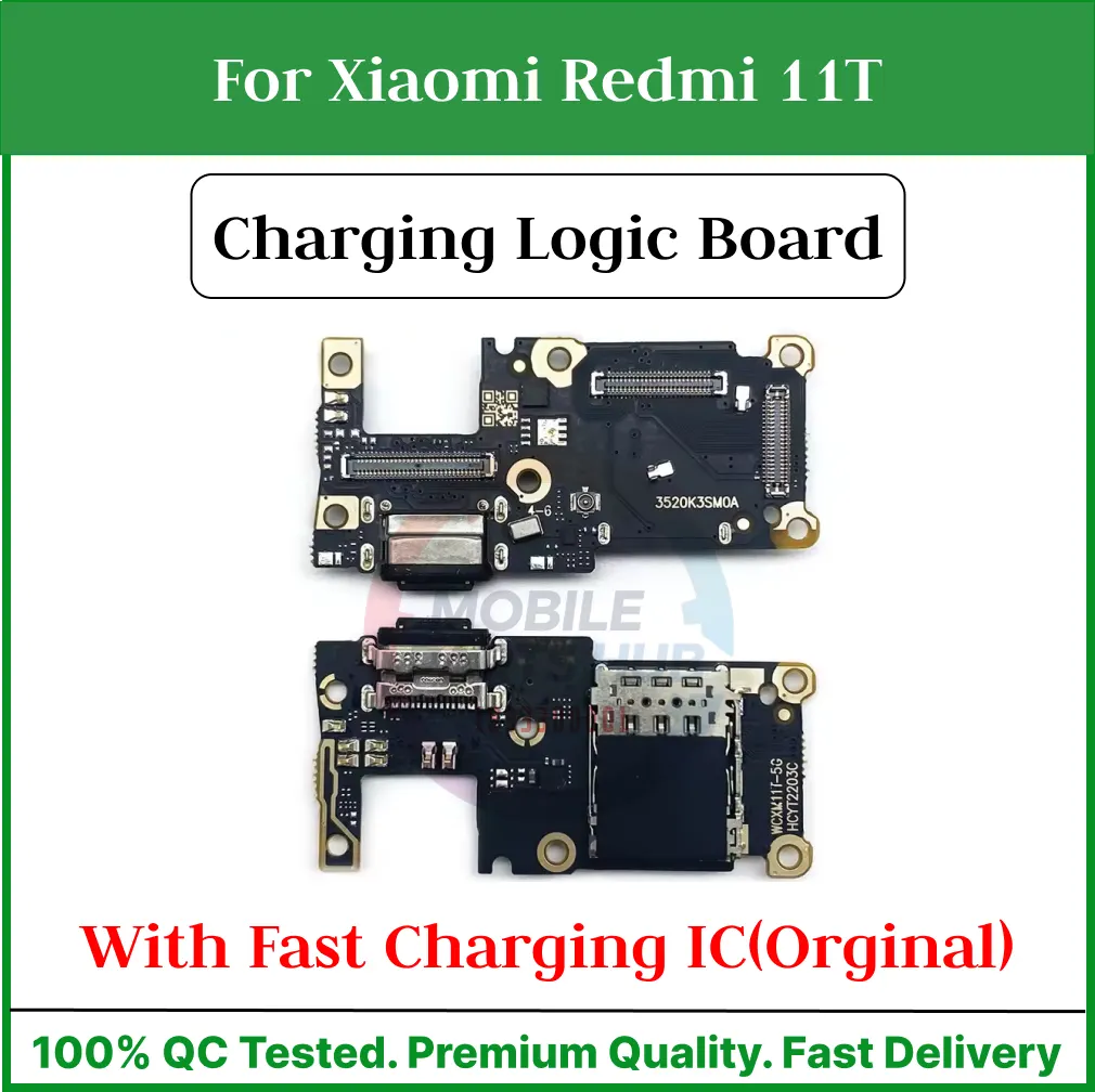 Charging Logic Board For Xiaomi Redmi 11T Charging Port For (M2003J6B2G) USB Plug PCB Dock Connector Replacement Parts Charging Port Parts Price in Bangladesh - Mobile.com.bd