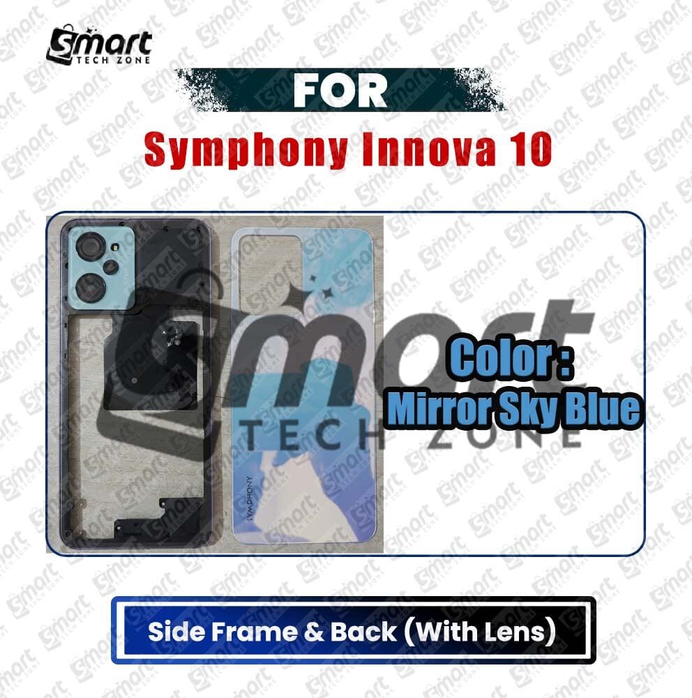 For Symphony Innova 10 Side Frame and Back Panel/Backshell/Battery Back Door Housing With Camera Glass and Outside Key (Without Front LCD Frame Panel) - Price in Bangladesh