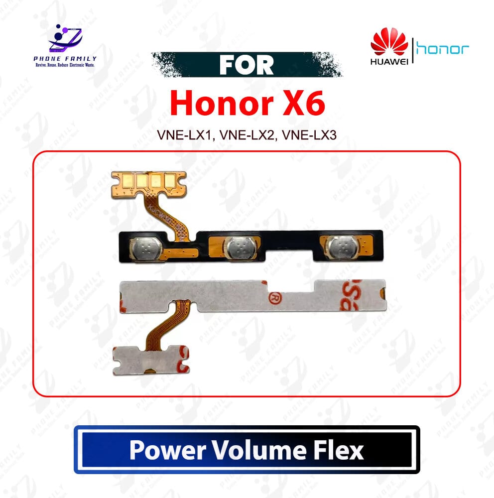 Honor X6 Power On Off Switch Button Side Volume Up Down Buttons Flex Cable Replacement Repair Spare Part For VNE-LX1, VNE-LX2, VNE-LX3 - Price in Bangladesh