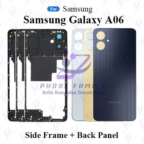 For Samsung Galaxy A06 Full Body Housing (Side Frame + Back Panel Without Camera Glass ) Price in Bangladesh - Mobile.com.bd