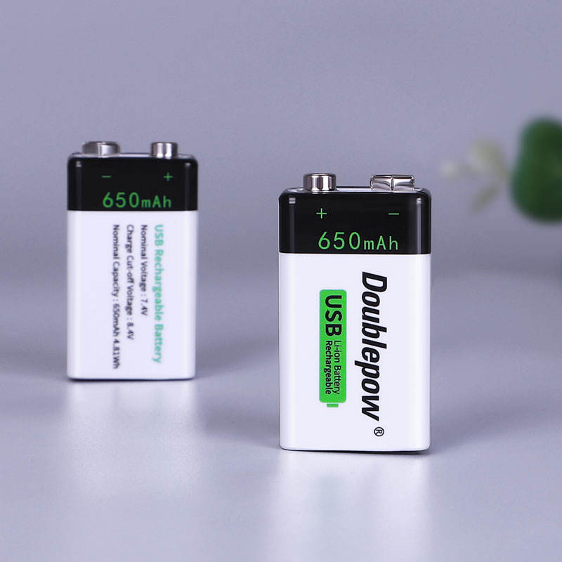 Doublepow 9V 650mAh USB Rechargeable Li ion Battery Built in Micro USB Charging Cables & Chargers Price in Bangladesh - Mobile.com.bd