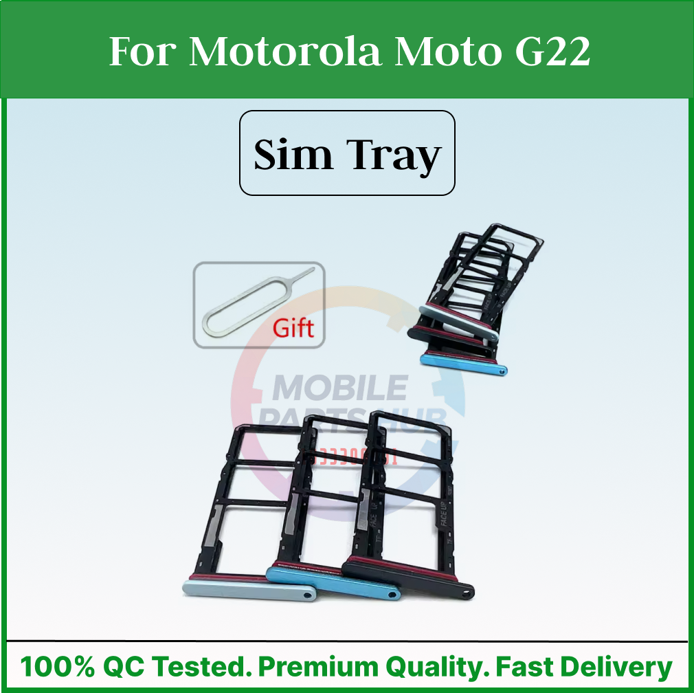 For Motorola Moto G22 Sim Tray Micro SD Card Slot with Sim Ejector Pin Replacement Parts Mobile Parts & Accessories Price in Bangladesh - Mobile.com.bd