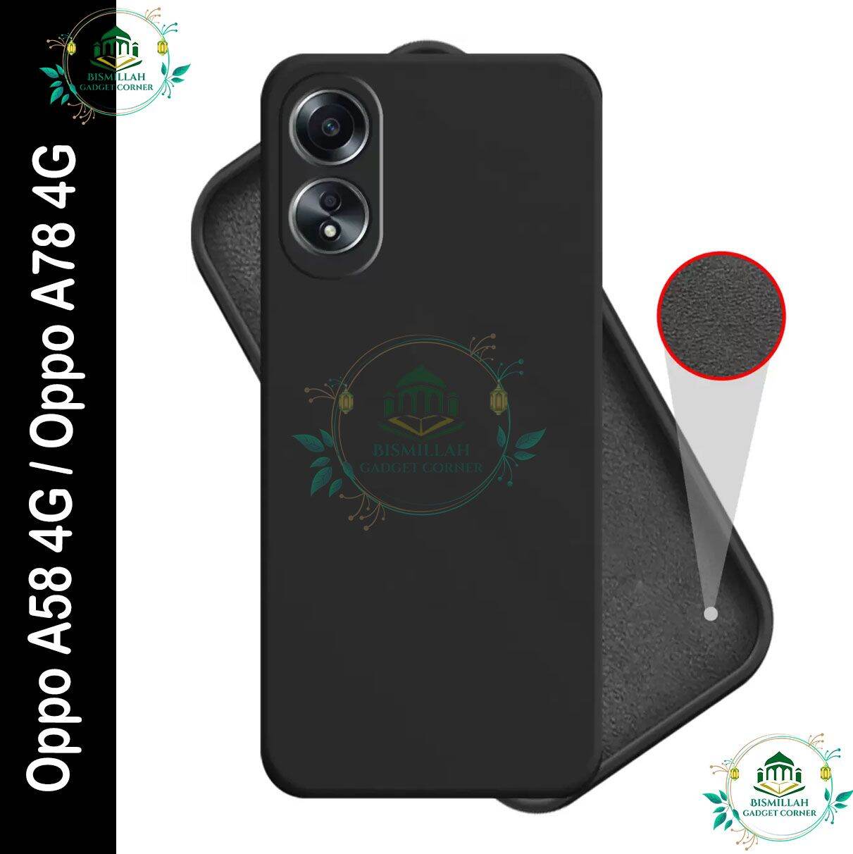 Premium Liquid Silicone Phone case for Oppo A58 4G / Oppo A78 4G Liquid Silicon Mobile Back Case Soft Silicone Phone Cover