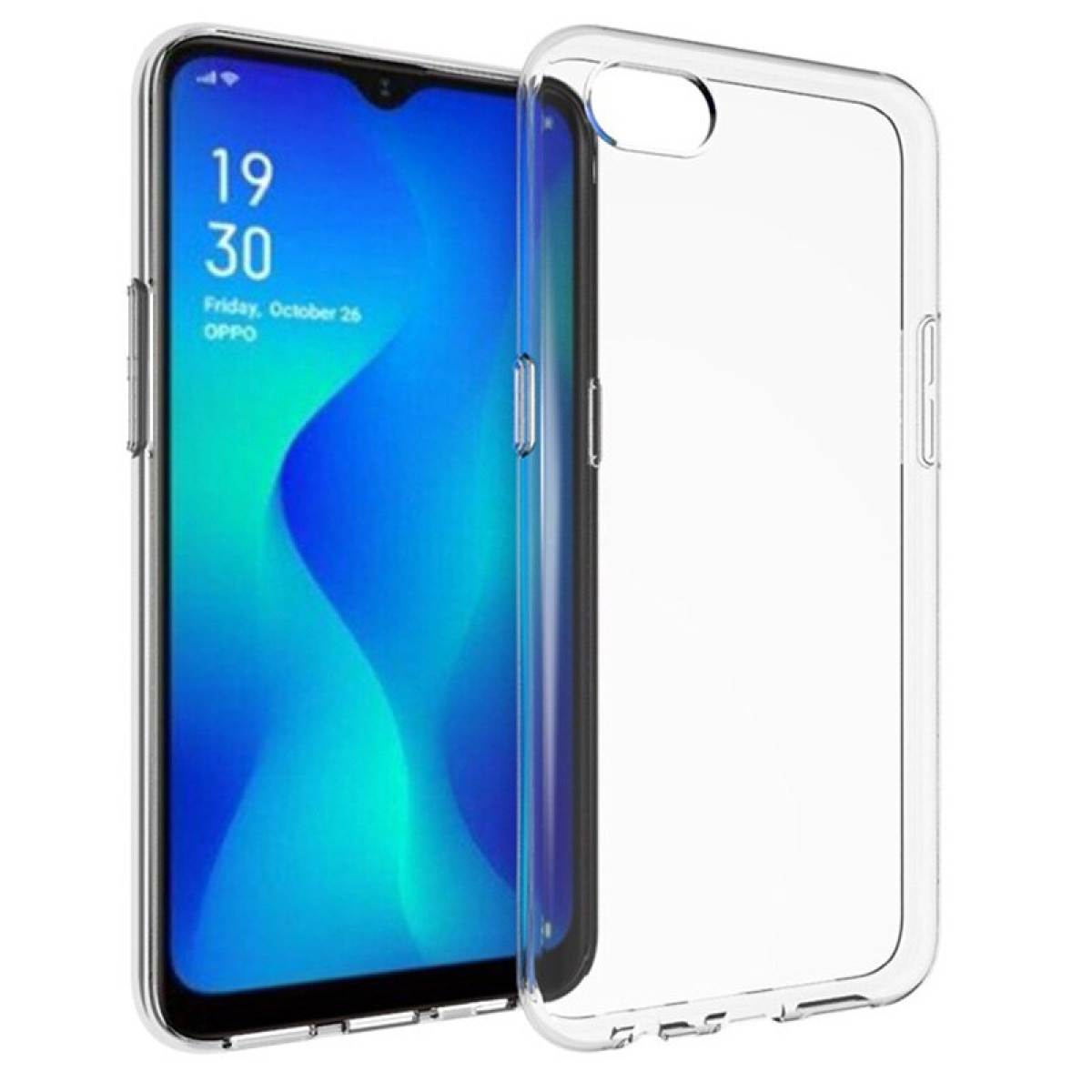For OPPO A1k Transparent Cover Tpu Back Case