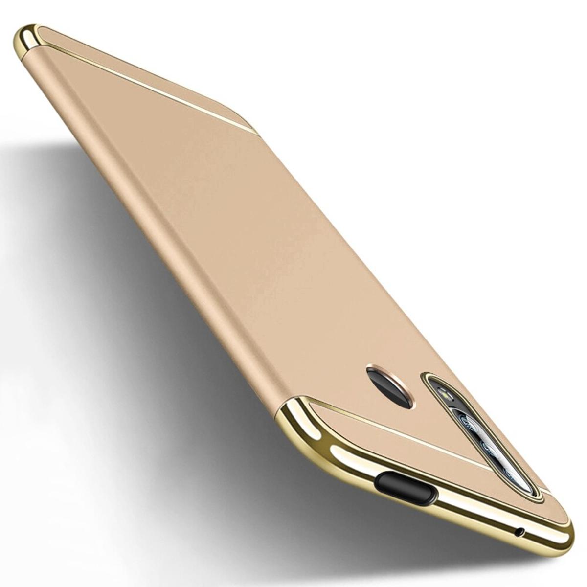 xprmy for Huawei Y9 Prime 2019 3 in 1 Combination Electroplate Frame Hard Case Coated Anti-Fingerprint Non Slip Matte Surface Casing Cover